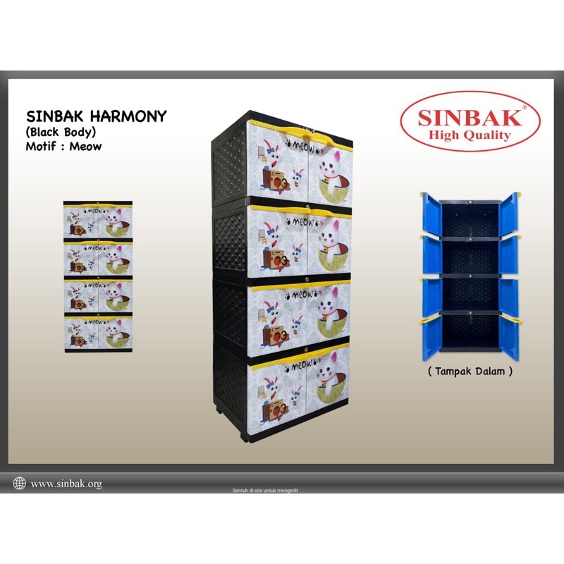 SINBAK HARMONY LEMARI SUSUN 4 PLASTIK