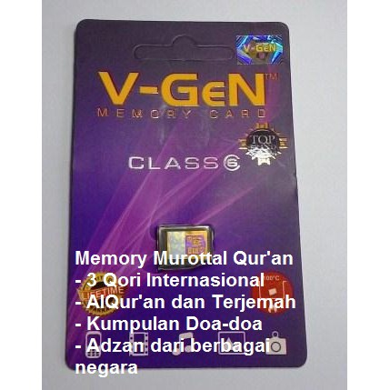 Memory murottal quran 30 juz dan terjemah Vgen 4 gb