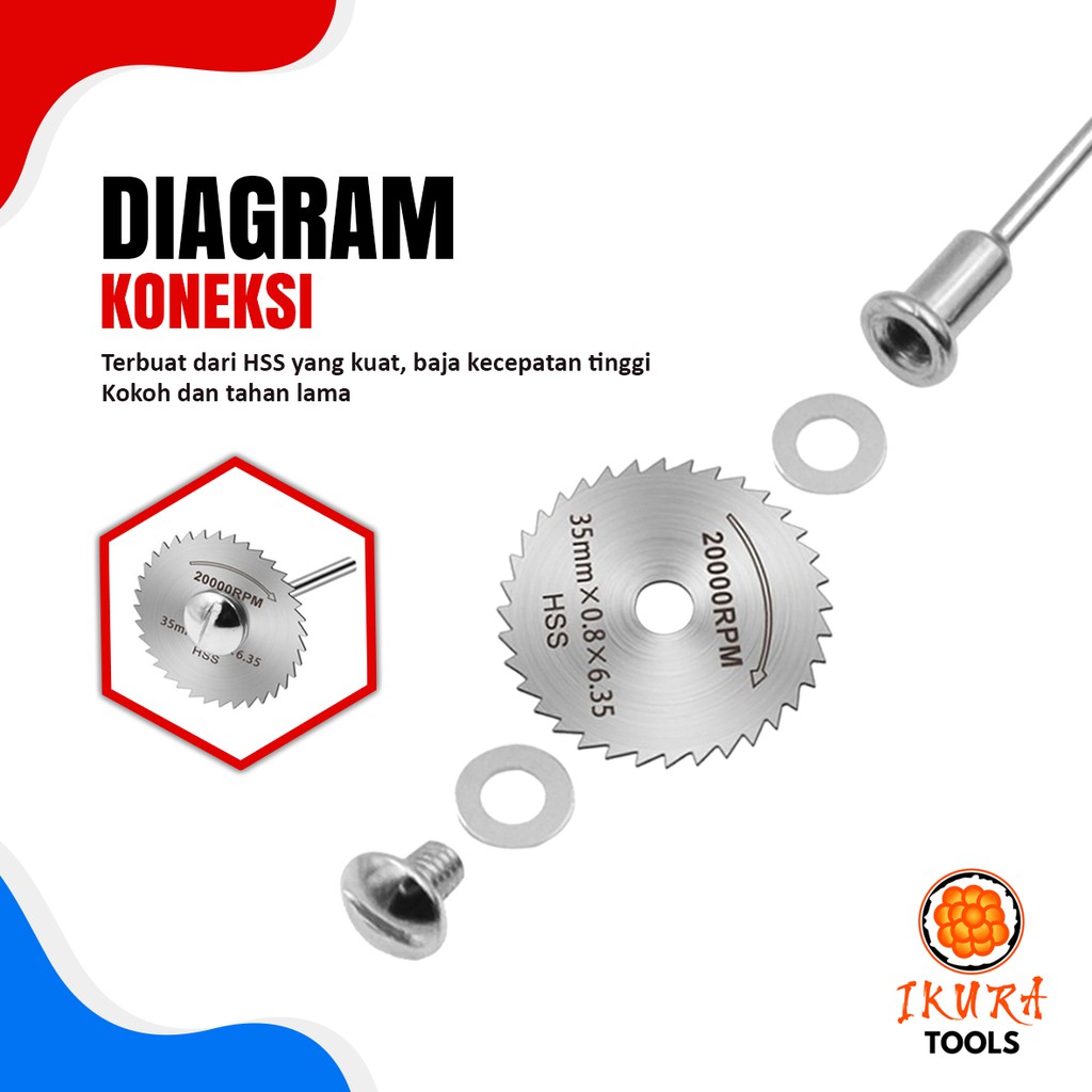 IKURA Mata Gergaji Mini Set - Gerinda Saw Blade Mini Die Grinder Bor