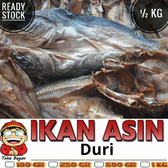

Ikan Asin DURI / BAUNG 500 gr cap TOKE BAGAN SIAPI API