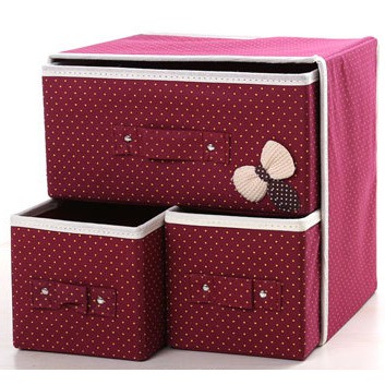  Lemari  Rak Laci Lipat  Polkadot Storage Organizer 