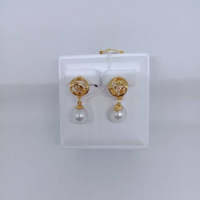Anting mutiara air laut gold
