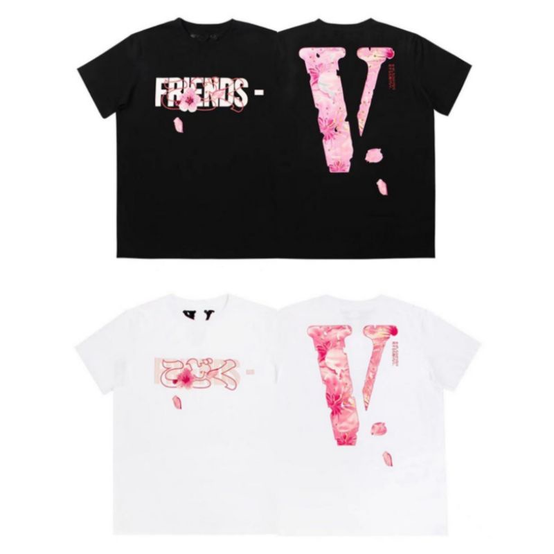 Vlone Friends Sakura Tshirt Baju Kaos Oversized Unisex