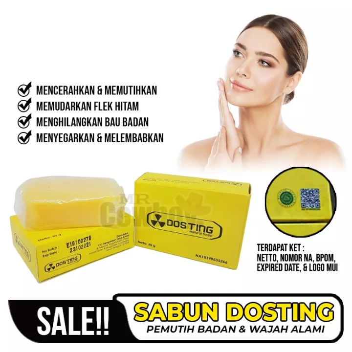 Sabun Dosting Pemutih Kulit Whitening Natural Soap Original BPOM - AMPUH