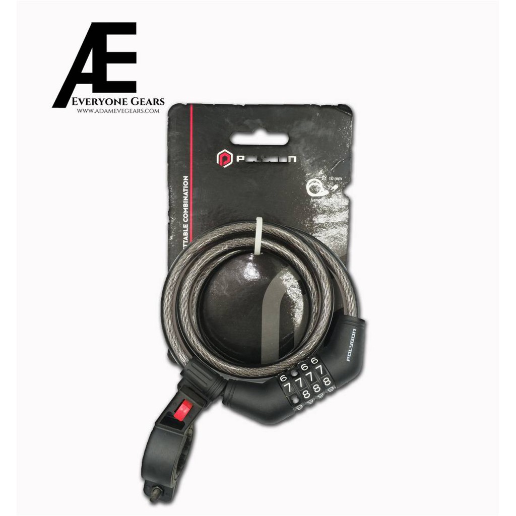 POLYGON GEMBOK SEPEDA LIPAT MTB RB KODE 4 DIGIT 120CM