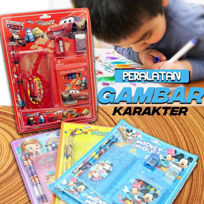 Peralatan Set Menggambar Karakter 1 Anak Edukasi Anak (Off-68)