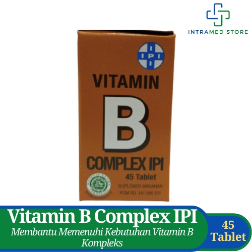 Jual Vitamin B Complex IPI Botol Isi 45 Tablet - Vitamin B Kompleks ...