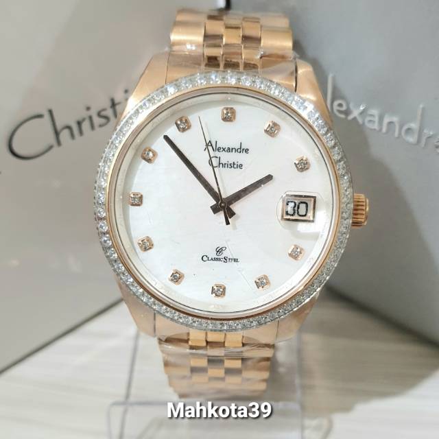 Jam Tangan pria Alexandre Christie AC 5008 MD Rosegold