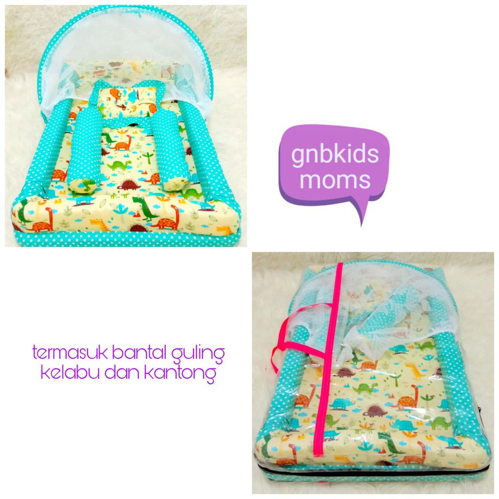 Paket Kasur Bayi kolam Kelambu Set Baru Lahir Murah | Produk Perlengkapn Tempat Tidur Baby KD