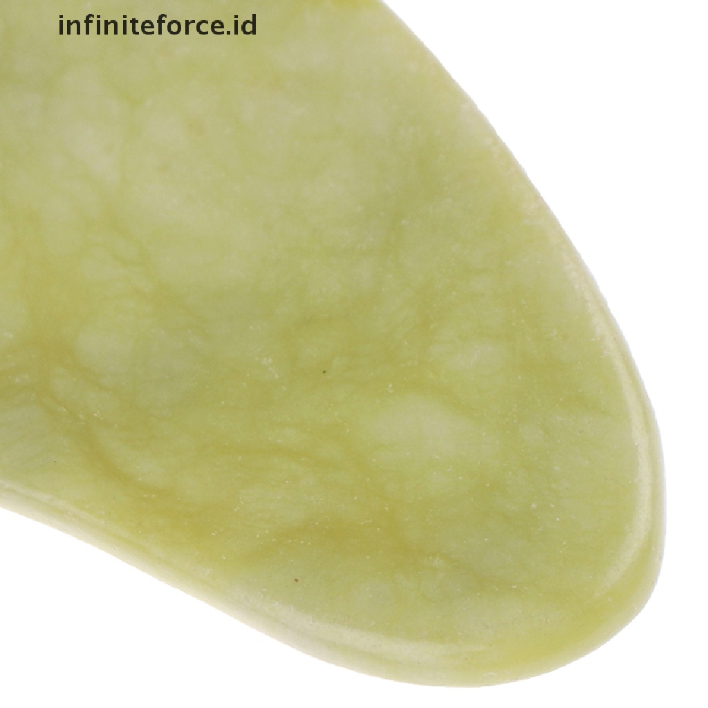 (Infiniteforce.Id) Alat Pijat Gua Sha Roller Batu Giok Alami Untuk Wajah