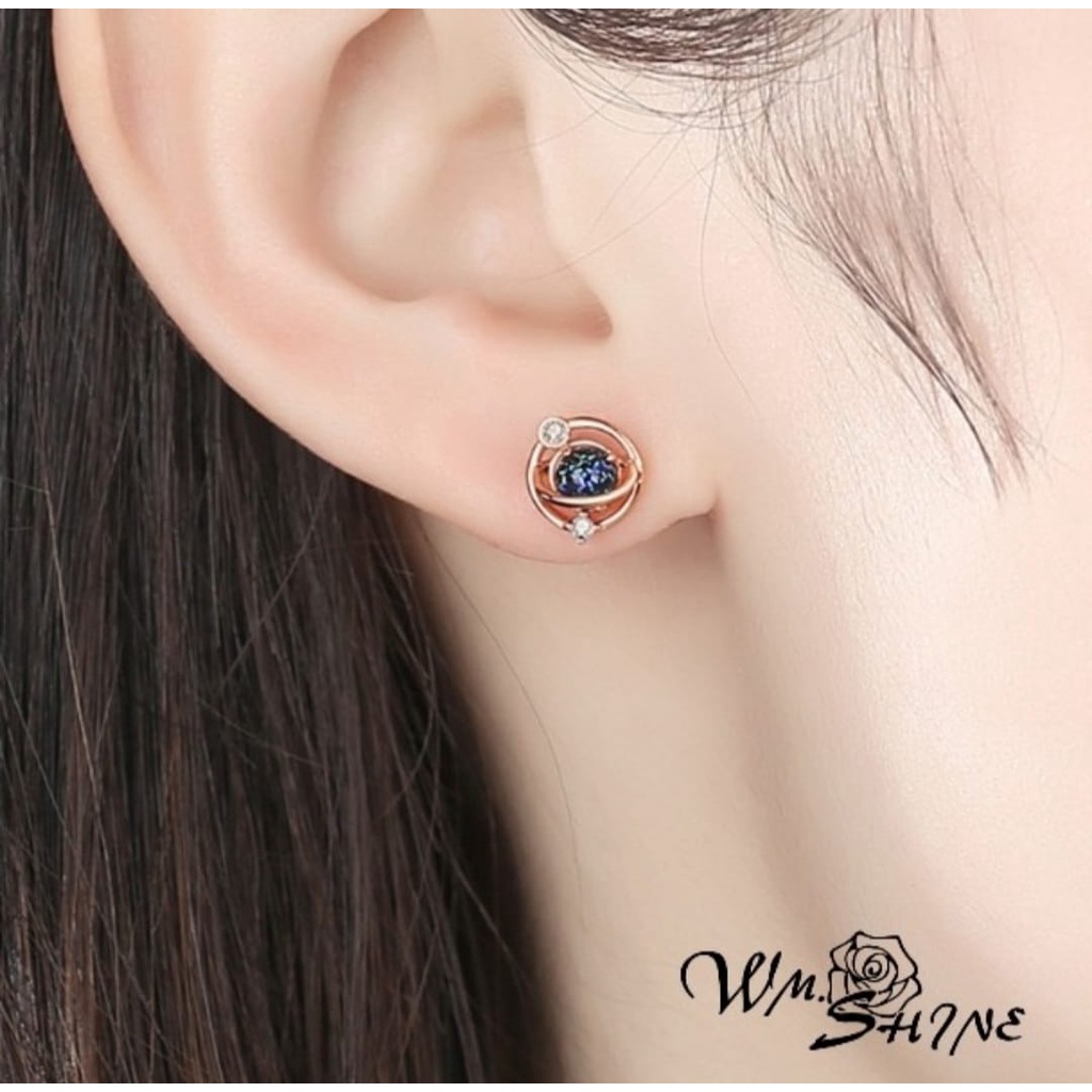 Wm.Shine Dream Planet Ear Studs 030 Anting Wanita Perak S925