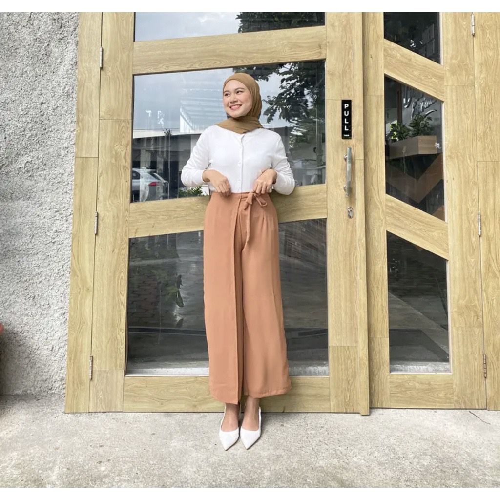 Tq88indonesia Celana Panjang Kulot Wanita Terbaru / LIVA KULOT LAYER / Ootd Kekinian