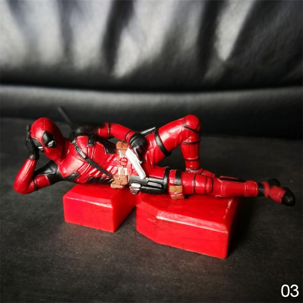 Timekey Mainan Action Figure Karakter Deadpool Bahan PVC Untuk Dekorasi Interior Mobilrumah J5O5