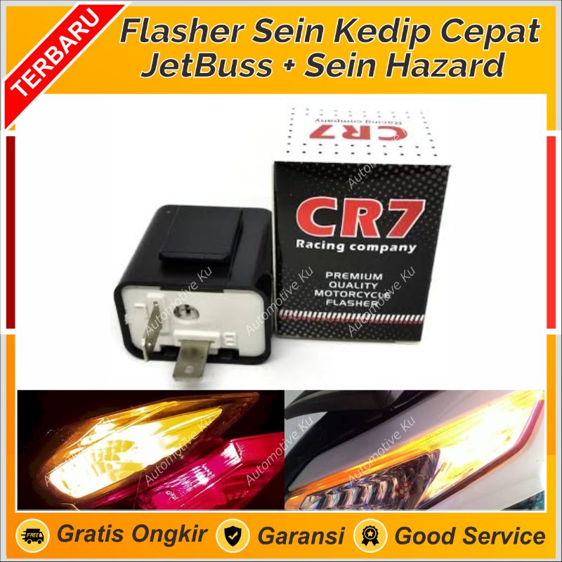FLASHER CR7 ORIGINAL: SEIN KEDIP CEPAT MOTOR & SEIN HAZARD (DUAL SEIN): MEMBUAT LAMPU KEDIP BISA DIA