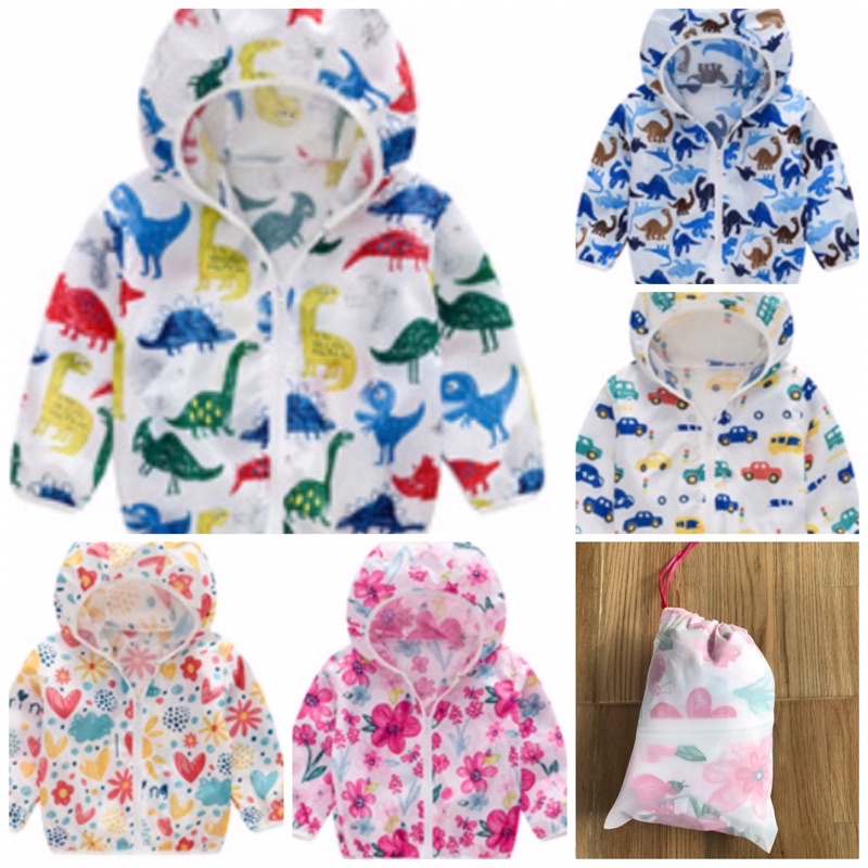 jaket hujan parasut 90 (2t) sd  130 (7/8t) packable