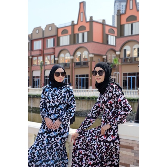 Ounadoutfit Mamba dress wanita premium | dress motif rayon | dress cewek mamba | dress kece kekinian | dress motif abstrak | homedress rayon premium | outfit cewek mamba