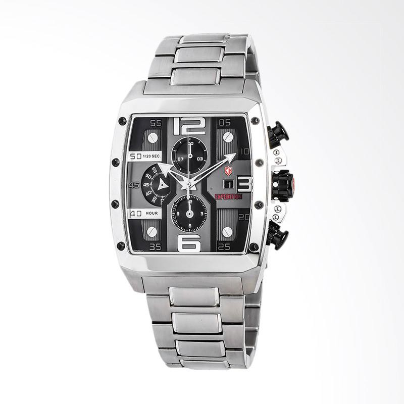 JAM TANGAN EXPEDITION WATCH 6636 PRIA SPORTY SILVER GREY ORIGINAL