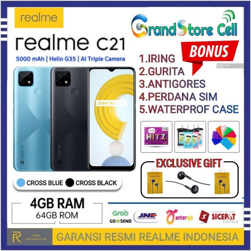 REALME C21 4/64 GB | C21 3/32 GB | C21Y 4/64 GB | C21Y 3/32 GB GARANSI RESMI REALME INDONESIA