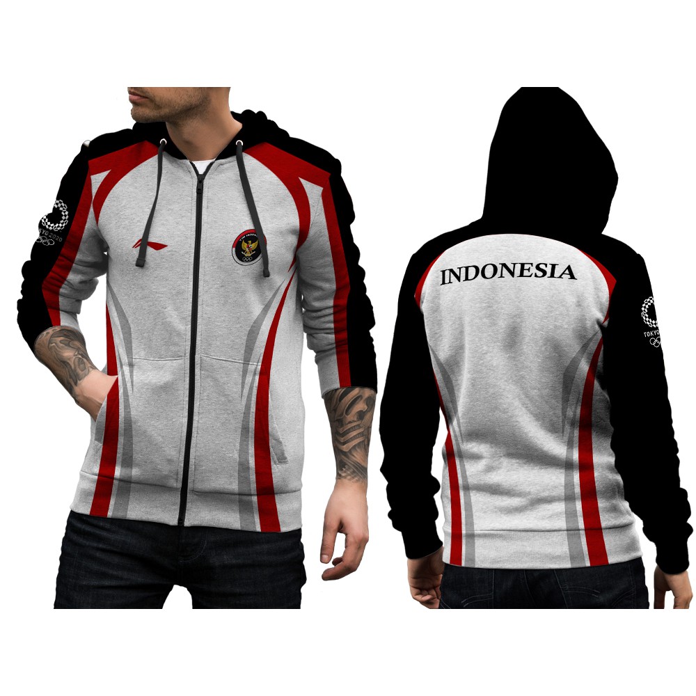 [riashop] Jaket TIM INDONESIA OLIMPIADE TOKYO 2020 / Jaket Pria TIM INDONESIA OLIMPIADE