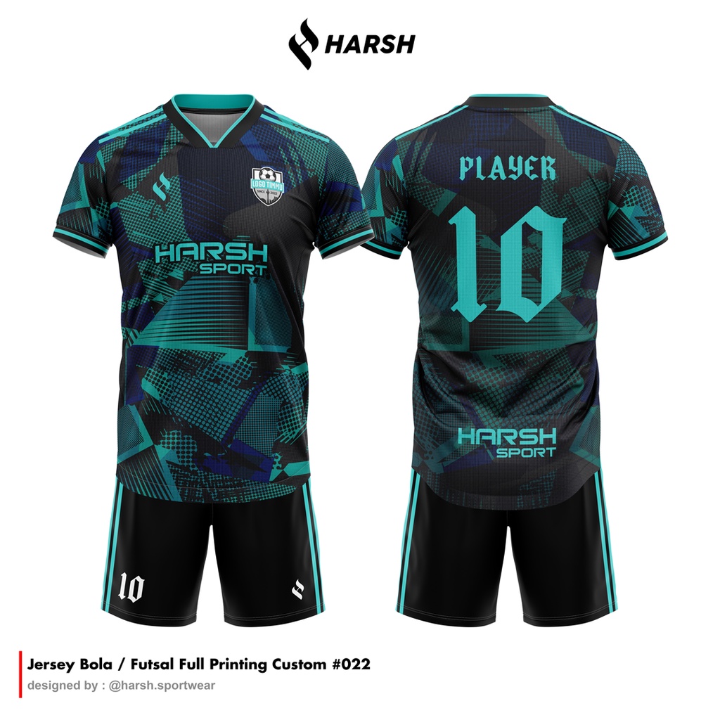 Jersey Futsal Full Printing Bebas Custom Design (BISA SATUAN)