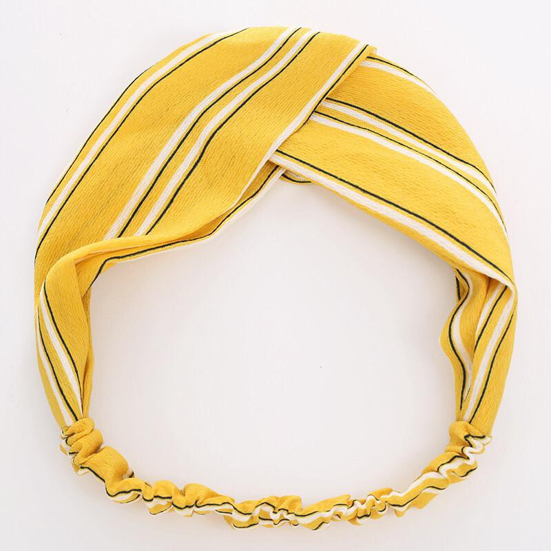 DS B14 BANDO KAIN WANITA MOTIF GARIS BANDO WANITA IMPORT HAIRBAND WANITA