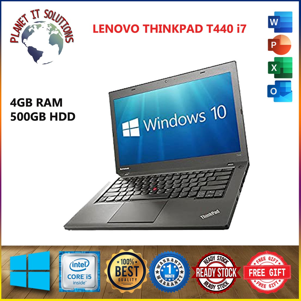 LENOVO THINKPAD T440 INTEL CORE i7 GEN 4TH 4GB RAM - 500GB HDD