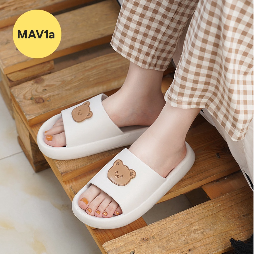 LAPAGO - Sandal Wanita Pria Slip On Cewek Korean Style Empuk Anti Selip Sendal Karet EVA Type MAV