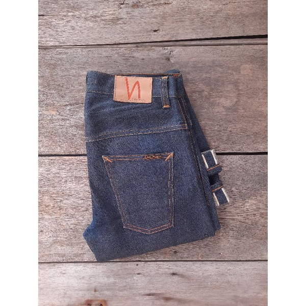 nudie jeans selvedge thin finn dry selvage size fit 31 second preloved