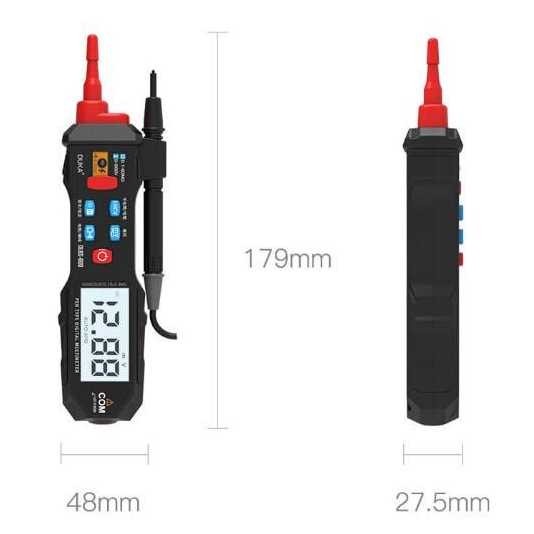 Multimeter AC DC Voltage Tester Multitester Mini Pocket Digital Tespen