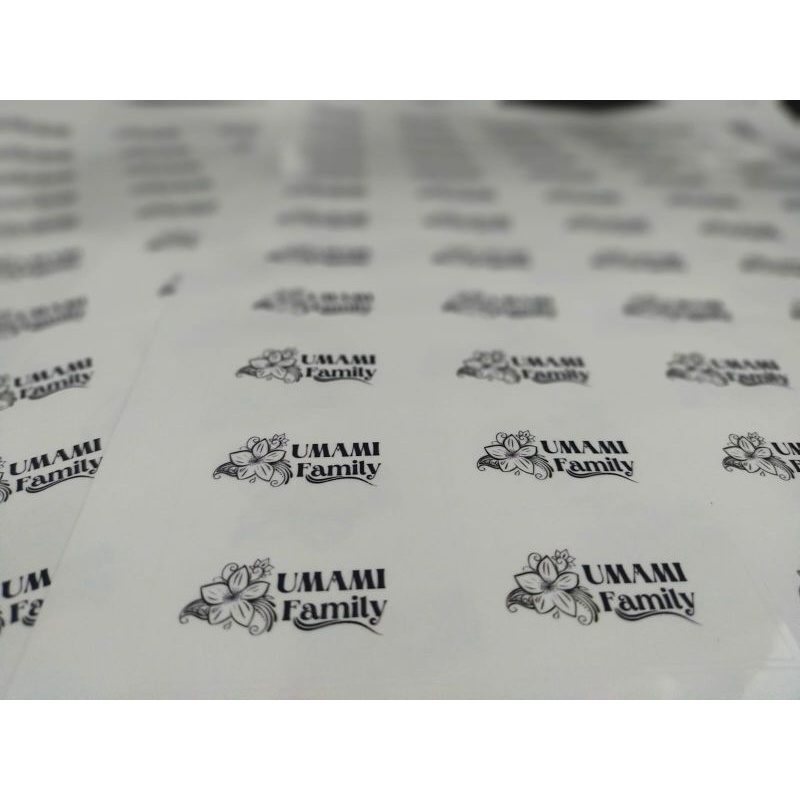 

Stiker Nama Transparan Custom