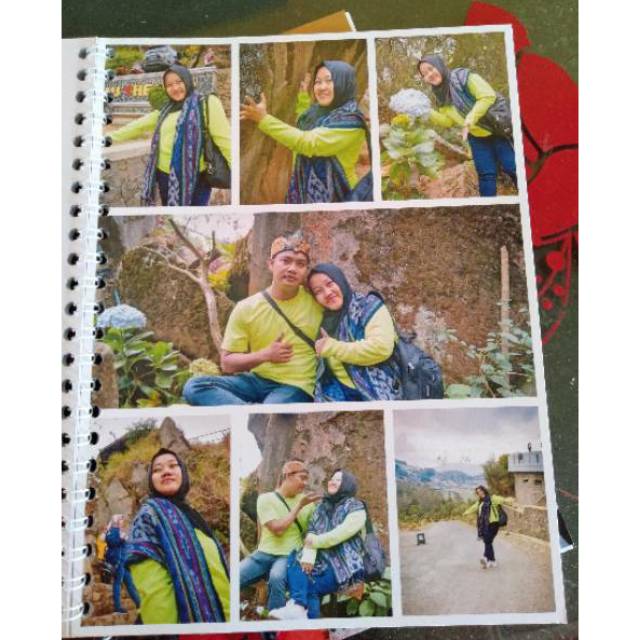 Photobook cetak foto album grid jilid spiral