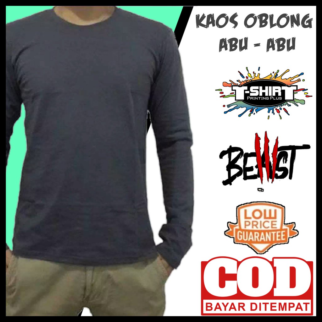 kaos oblong pria kaos polos lengan panjang baju kaos pria lengan panjang baju kaos panjang pria K110
