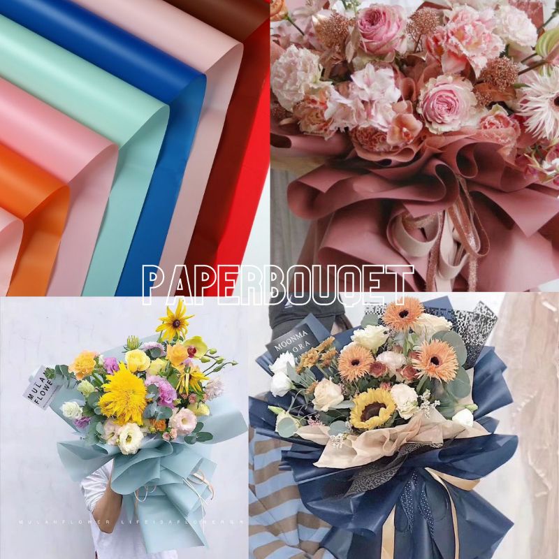 

20 LEMBAR KERTAS CELLO POLOS DOFF/KERTAS BUKET BUNGA POLOS/KERTAS BUKET ANTI AIR/WRAPPING FLOWER PAPER