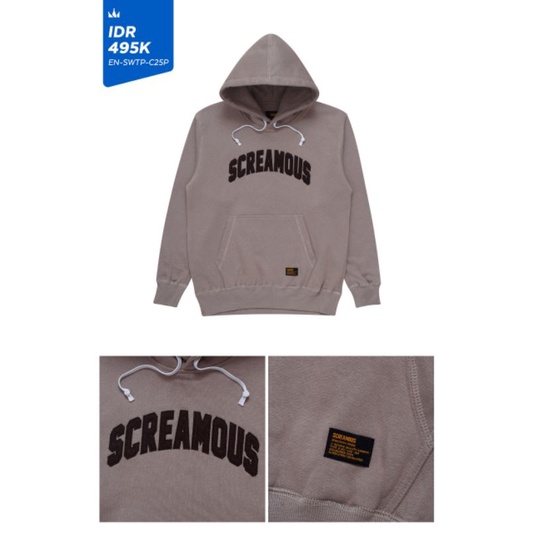 Screamous Hoodie COLLEGIATE WELT CREAM