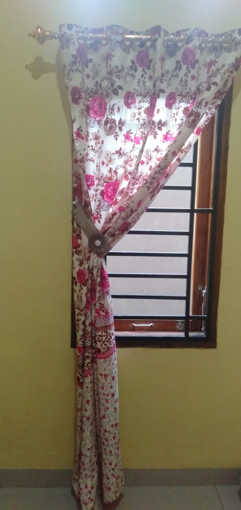 Terlaris Grosir Gorden Smokering Homemade Motif Brown Flower Ukuran 120x220