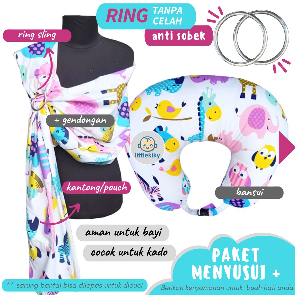 Paket Bantal Menyusui + Gendongan Ring Sling