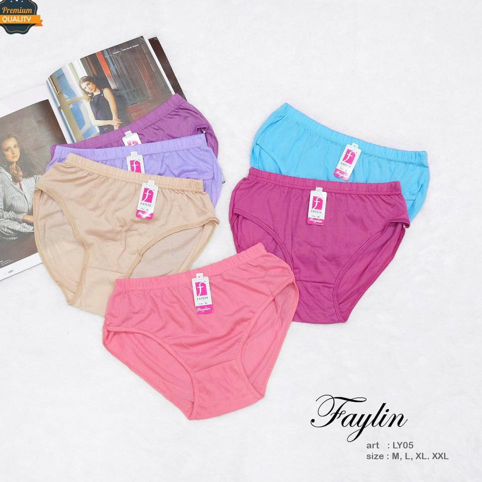 Celana Dalam Wanita Dewasa POLOS - CD Cewek Warna Soft Model terbaru MURAH Fay-LY05/44 Fix uk JUMBO