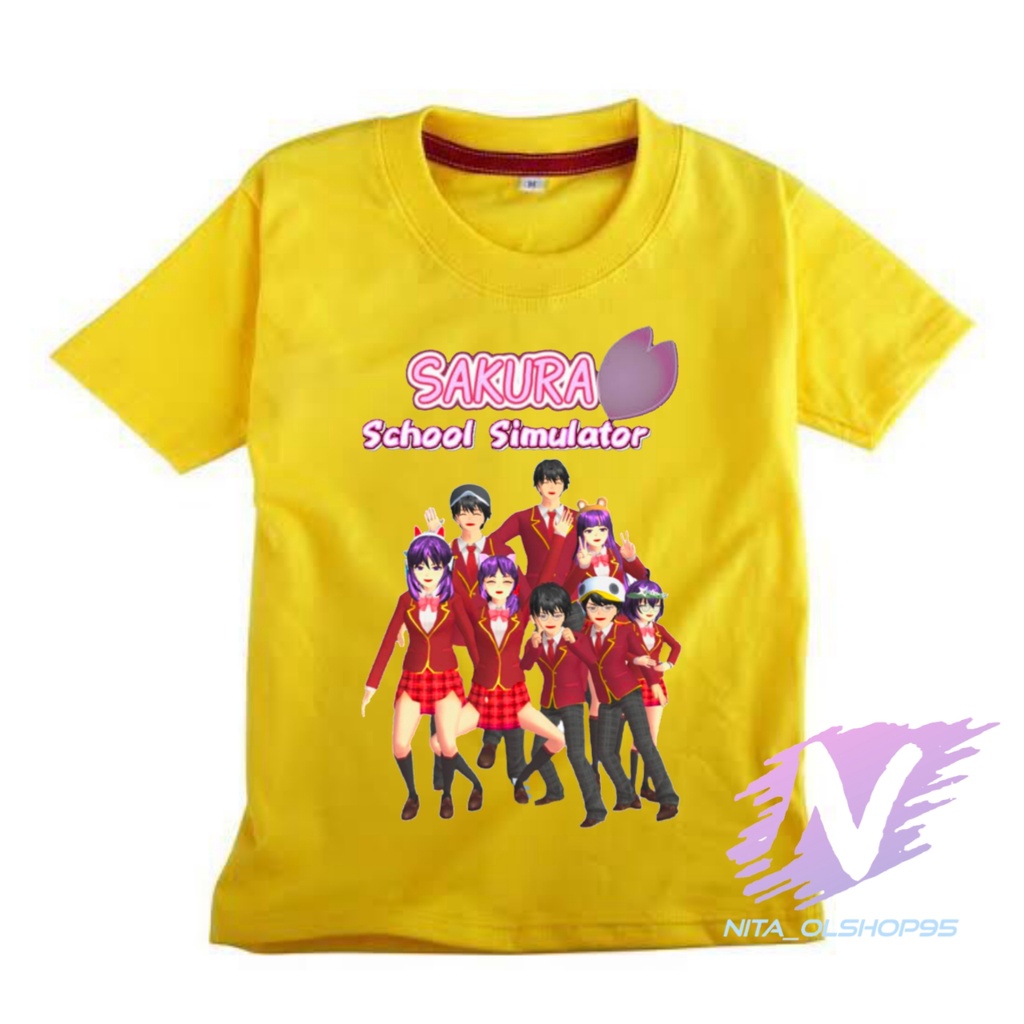 kaos sakura school simulator baju kaos anak sakura dan sahabat