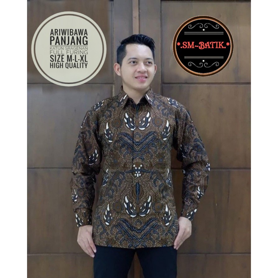 Ariwibawa Kemeja Batik Pria Lengan Panjang by Batik SM