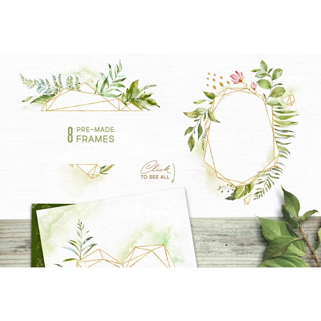 Crystal Floral Polygonal Bundle - JPEG Ultra HD