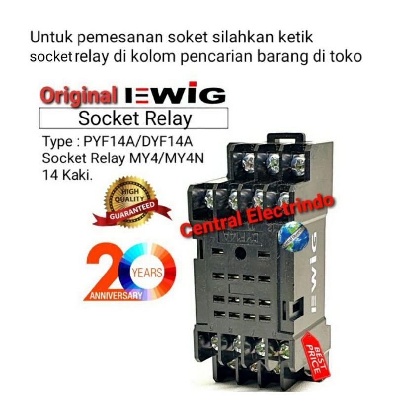 Relay EWIG MY4N (Lampu) 14Pin 3A.