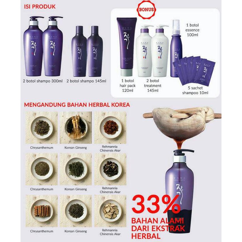 New Product Daeng Gi Meo Ri Jingi Haircare Set / Perawatan Rambut Rontok Botak Free Ongkir