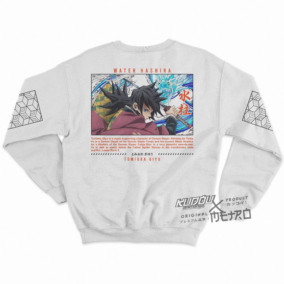 Sweater Crewneck Giyu The Water Hashira Demon Slayer Kimetsu No Yaiba Anime Manga Premium