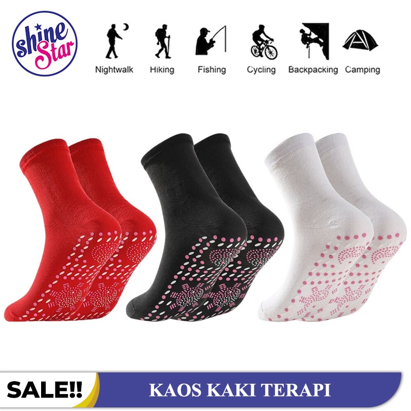 Kaos Kaki Pemanas Penghangat Pemanas Kaki Foot Support Tourmaline Magnetic Therapy Terapi