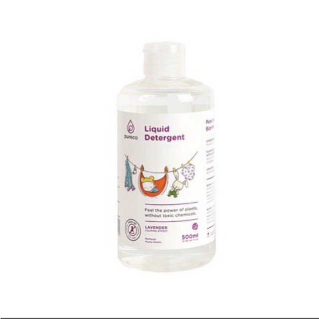 Pureco Liquid Detergent 500ml - Sabun Cuci Baju bayi - Pureco Sabun Cuci Baju Kemasan Traveling Pocket Size