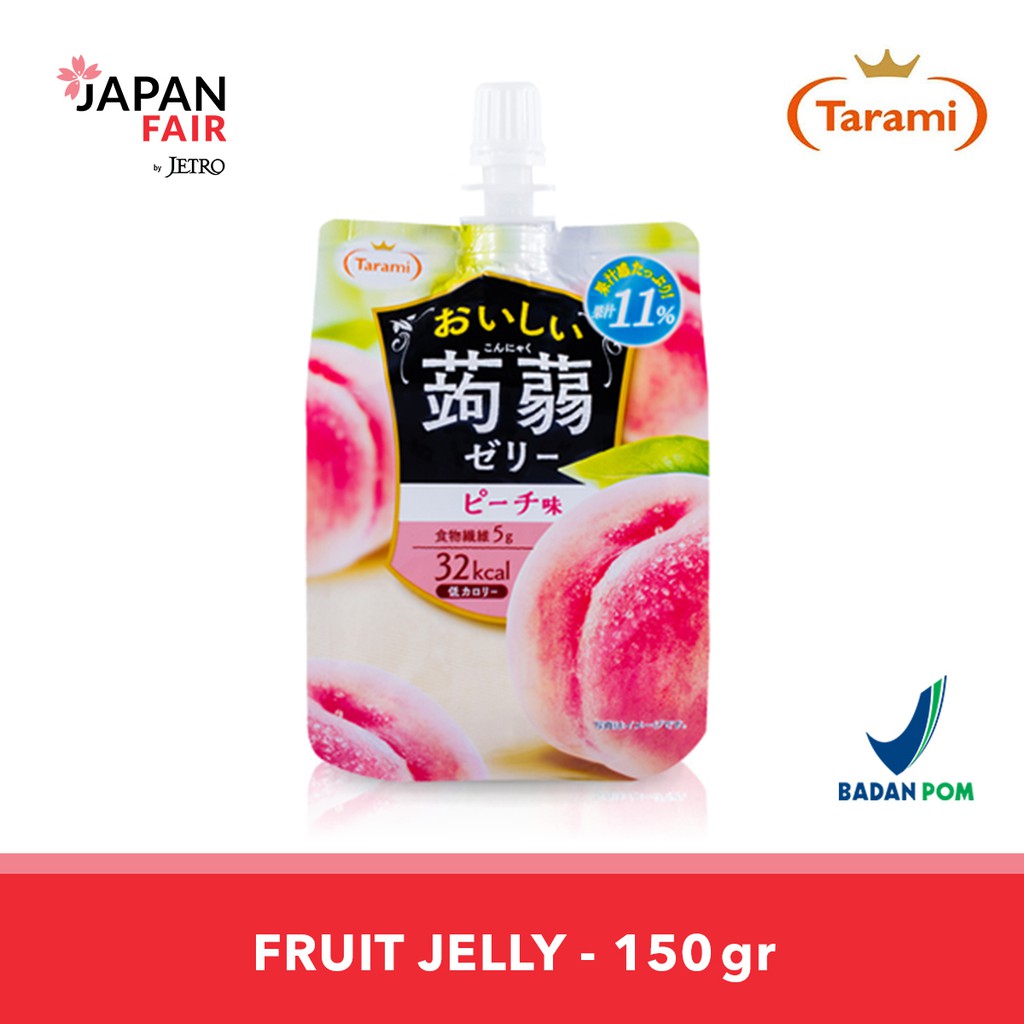 Jelly Tarami Oishii Konjac Peach Jelly Jepang Rasa Persik 150gr Shopee Indonesia