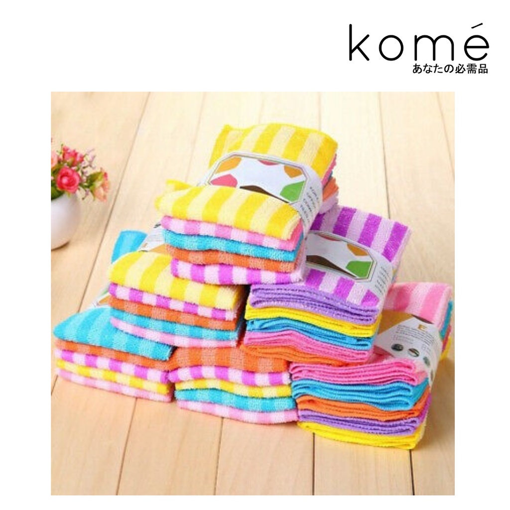 Kain Lap GARIS 28x28 cm / Lap Kain Garis Segiempat Warna - Warni Murah