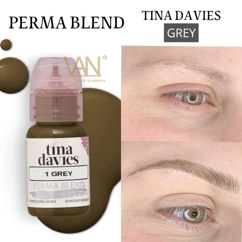 TINTA SULAM ALIS PERMABLEND TINA DAVIES - GREY ORIGINAL MADE IN USA 15ml