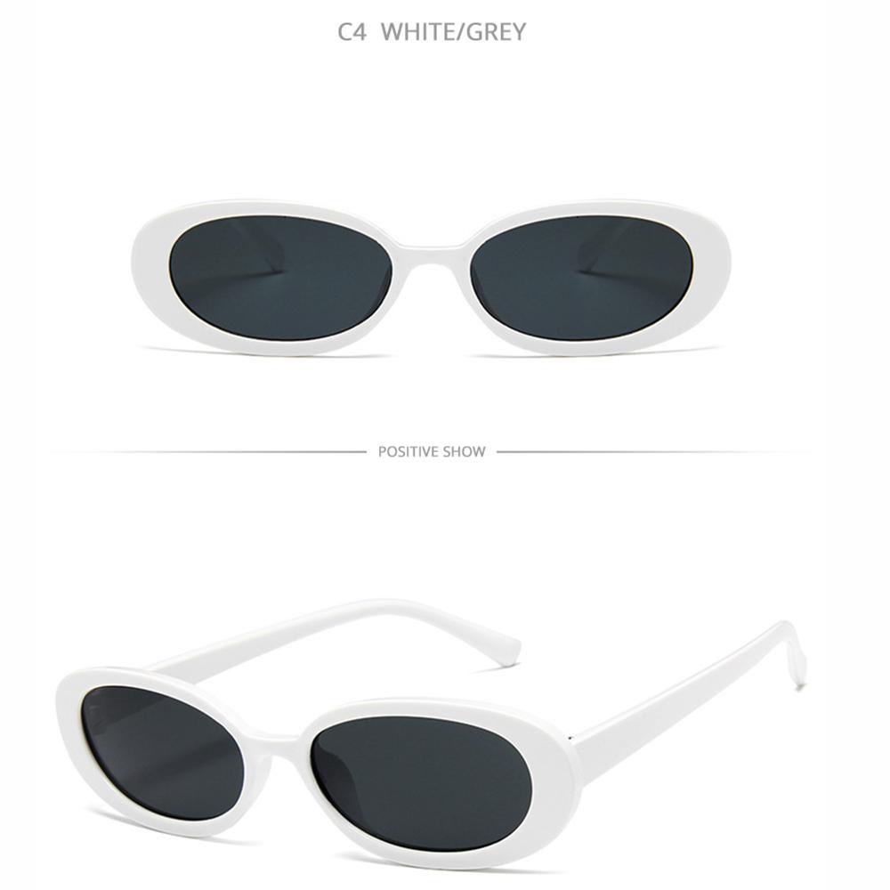 AUGUSTINA Kacamata Oval Cewek Cowok Retro Kecil Shades Classic Vintage Eyewear