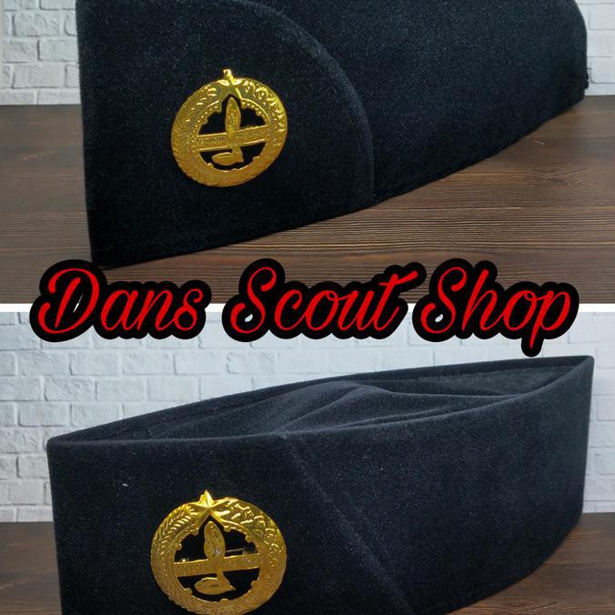 Peci Pembina Pramuka Bonus Tanda Topi - Pembina Putra